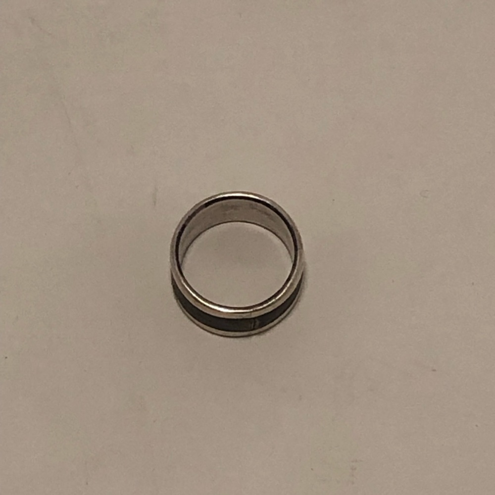 Silver Tone and Brown Ring